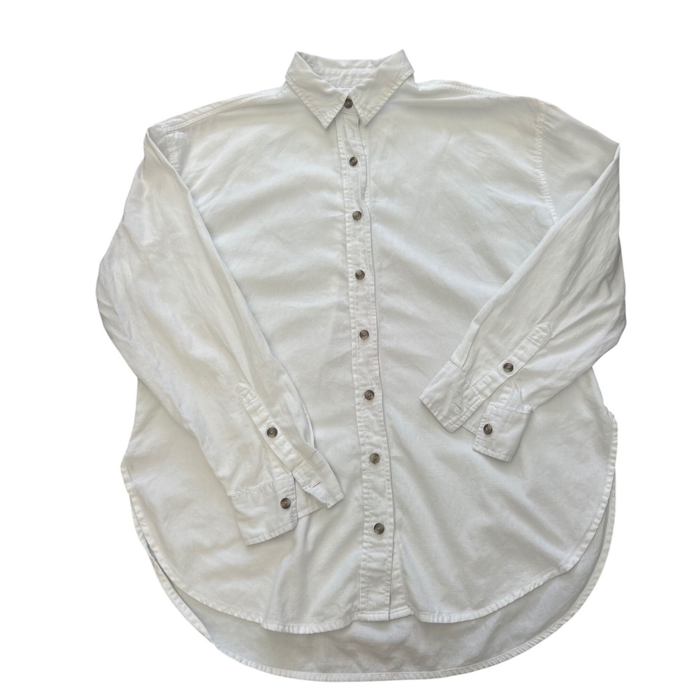 Universal Thread White Cotton Oversized Button Down Shirt XS RN17730